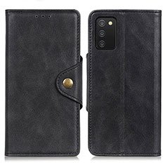 Handytasche Stand Schutzhülle Flip Leder Hülle N06P für Samsung Galaxy A03s Schwarz