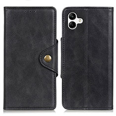 Handytasche Stand Schutzhülle Flip Leder Hülle N06P für Samsung Galaxy A04 4G Schwarz