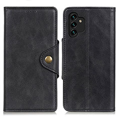 Handytasche Stand Schutzhülle Flip Leder Hülle N06P für Samsung Galaxy A13 4G Schwarz