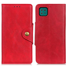 Handytasche Stand Schutzhülle Flip Leder Hülle N06P für Samsung Galaxy A22s 5G Rot