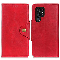 Handytasche Stand Schutzhülle Flip Leder Hülle N06P für Samsung Galaxy S22 Ultra 5G Rot