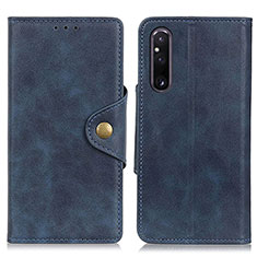 Handytasche Stand Schutzhülle Flip Leder Hülle N06P für Sony Xperia 1 V Blau