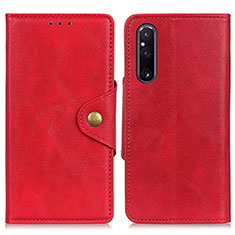 Handytasche Stand Schutzhülle Flip Leder Hülle N06P für Sony Xperia 1 V Rot