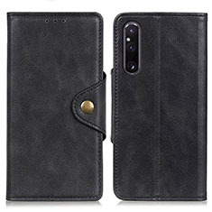 Handytasche Stand Schutzhülle Flip Leder Hülle N06P für Sony Xperia 1 V Schwarz