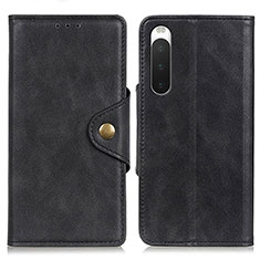 Handytasche Stand Schutzhülle Flip Leder Hülle N06P für Sony Xperia 10 IV Schwarz