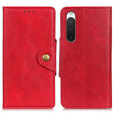 Handytasche Stand Schutzhülle Flip Leder Hülle N06P für Sony Xperia 10 IV SO-52C Rot