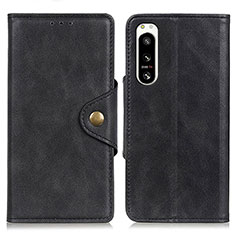 Handytasche Stand Schutzhülle Flip Leder Hülle N06P für Sony Xperia 5 IV Schwarz