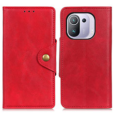 Handytasche Stand Schutzhülle Flip Leder Hülle N06P für Xiaomi Mi 11 Pro 5G Rot