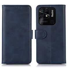 Handytasche Stand Schutzhülle Flip Leder Hülle N06P für Xiaomi Redmi 10 Power Blau