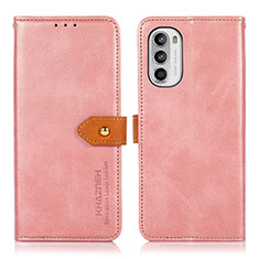 Handytasche Stand Schutzhülle Flip Leder Hülle N07P für Motorola Moto Edge (2022) 5G Rosa