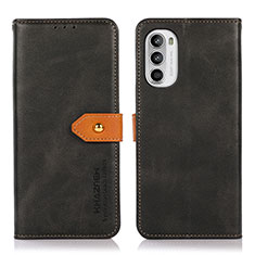 Handytasche Stand Schutzhülle Flip Leder Hülle N07P für Motorola Moto Edge (2022) 5G Schwarz