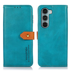 Handytasche Stand Schutzhülle Flip Leder Hülle N07P für Motorola Moto Edge S30 5G Cyan