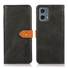 Handytasche Stand Schutzhülle Flip Leder Hülle N07P für Motorola Moto G 5G (2023) Schwarz