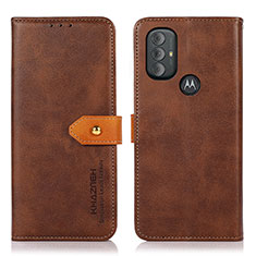 Handytasche Stand Schutzhülle Flip Leder Hülle N07P für Motorola Moto G Play (2023) Braun