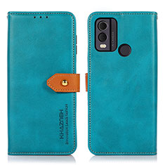 Handytasche Stand Schutzhülle Flip Leder Hülle N07P für Nokia C22 Cyan