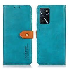 Handytasche Stand Schutzhülle Flip Leder Hülle N07P für Oppo A16 Cyan