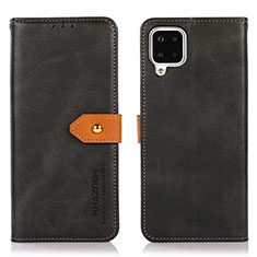 Handytasche Stand Schutzhülle Flip Leder Hülle N07P für Samsung Galaxy A12 Nacho Schwarz