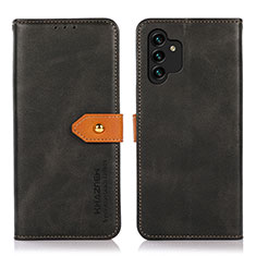 Handytasche Stand Schutzhülle Flip Leder Hülle N07P für Samsung Galaxy A13 4G Schwarz