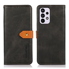 Handytasche Stand Schutzhülle Flip Leder Hülle N07P für Samsung Galaxy A33 5G Schwarz