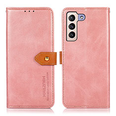 Handytasche Stand Schutzhülle Flip Leder Hülle N07P für Samsung Galaxy S21 FE 5G Rosa