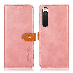 Handytasche Stand Schutzhülle Flip Leder Hülle N07P für Sony Xperia 10 IV Rosa