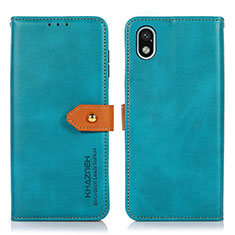 Handytasche Stand Schutzhülle Flip Leder Hülle N07P für Sony Xperia Ace III Cyan