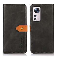 Handytasche Stand Schutzhülle Flip Leder Hülle N07P für Xiaomi Mi 12S 5G Schwarz