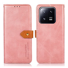 Handytasche Stand Schutzhülle Flip Leder Hülle N07P für Xiaomi Mi 13 5G Rosa