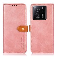 Handytasche Stand Schutzhülle Flip Leder Hülle N07P für Xiaomi Mi 13T Pro 5G Rosa