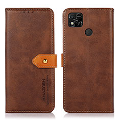 Handytasche Stand Schutzhülle Flip Leder Hülle N07P für Xiaomi Redmi 9 India Braun