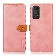 Handytasche Stand Schutzhülle Flip Leder Hülle N07P für Xiaomi Redmi Note 11S 4G Rosa