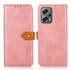 Handytasche Stand Schutzhülle Flip Leder Hülle N07P für Xiaomi Redmi Note 11T Pro+ Plus 5G Rosa