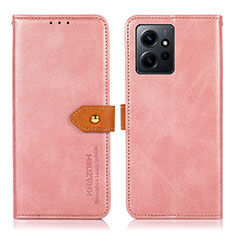 Handytasche Stand Schutzhülle Flip Leder Hülle N07P für Xiaomi Redmi Note 12 4G Rosa