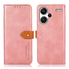 Handytasche Stand Schutzhülle Flip Leder Hülle N07P für Xiaomi Redmi Note 13 Pro+ Plus 5G Rosa