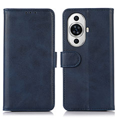 Handytasche Stand Schutzhülle Flip Leder Hülle N08P für Huawei Nova 11 Blau