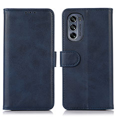 Handytasche Stand Schutzhülle Flip Leder Hülle N08P für Motorola Moto G62 5G Blau