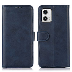 Handytasche Stand Schutzhülle Flip Leder Hülle N08P für Motorola Moto G73 5G Blau