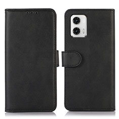 Handytasche Stand Schutzhülle Flip Leder Hülle N08P für Motorola Moto G73 5G Schwarz