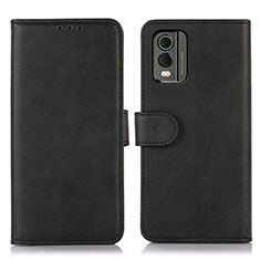 Handytasche Stand Schutzhülle Flip Leder Hülle N08P für Nokia C32 Schwarz