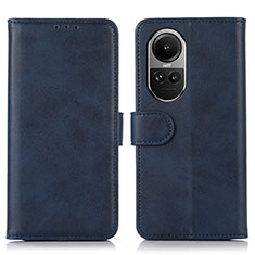 Handytasche Stand Schutzhülle Flip Leder Hülle N08P für Oppo Reno10 Pro 5G Blau