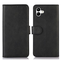 Handytasche Stand Schutzhülle Flip Leder Hülle N08P für Samsung Galaxy A04 4G Schwarz