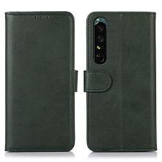 Handytasche Stand Schutzhülle Flip Leder Hülle N08P für Sony Xperia 1 IV Grün