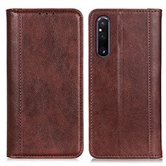 Handytasche Stand Schutzhülle Flip Leder Hülle N08P für Sony Xperia 1 V Braun