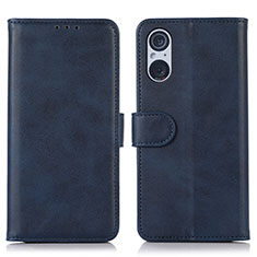 Handytasche Stand Schutzhülle Flip Leder Hülle N08P für Sony Xperia 5 V Blau