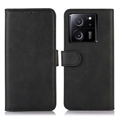 Handytasche Stand Schutzhülle Flip Leder Hülle N08P für Xiaomi Mi 13T 5G Schwarz