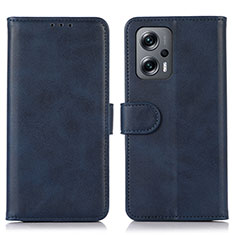 Handytasche Stand Schutzhülle Flip Leder Hülle N08P für Xiaomi Poco F5 5G Blau