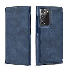 Handytasche Stand Schutzhülle Flip Leder Hülle N09 für Samsung Galaxy Note 20 5G Blau