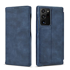 Handytasche Stand Schutzhülle Flip Leder Hülle N09 für Samsung Galaxy Note 20 Ultra 5G Blau