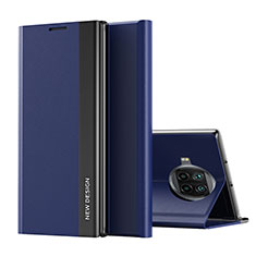 Handytasche Stand Schutzhülle Flip Leder Hülle Q01H für Xiaomi Mi 10i 5G Blau