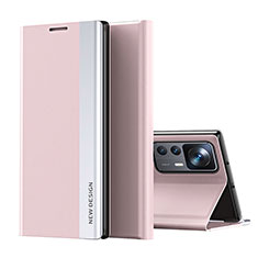 Handytasche Stand Schutzhülle Flip Leder Hülle Q01H für Xiaomi Mi 12T Pro 5G Rosegold